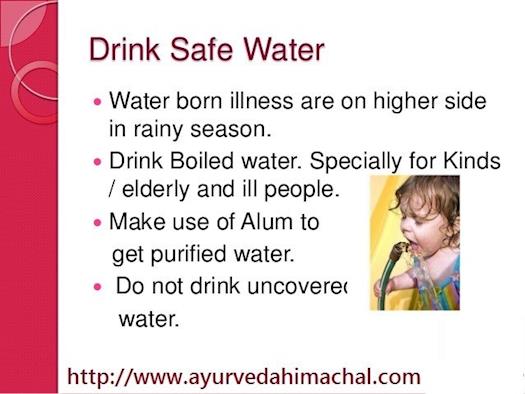 Drink Safe Water In Rainy Season