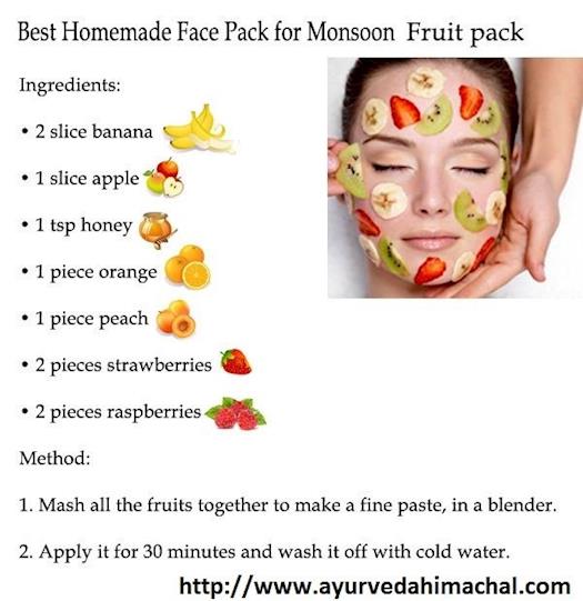 Best Homemade Face Pack For Monsoon Fruit Pack