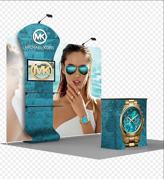 10ft Smart-Fit - Series I Straight Tension Fabric Display with Graphics