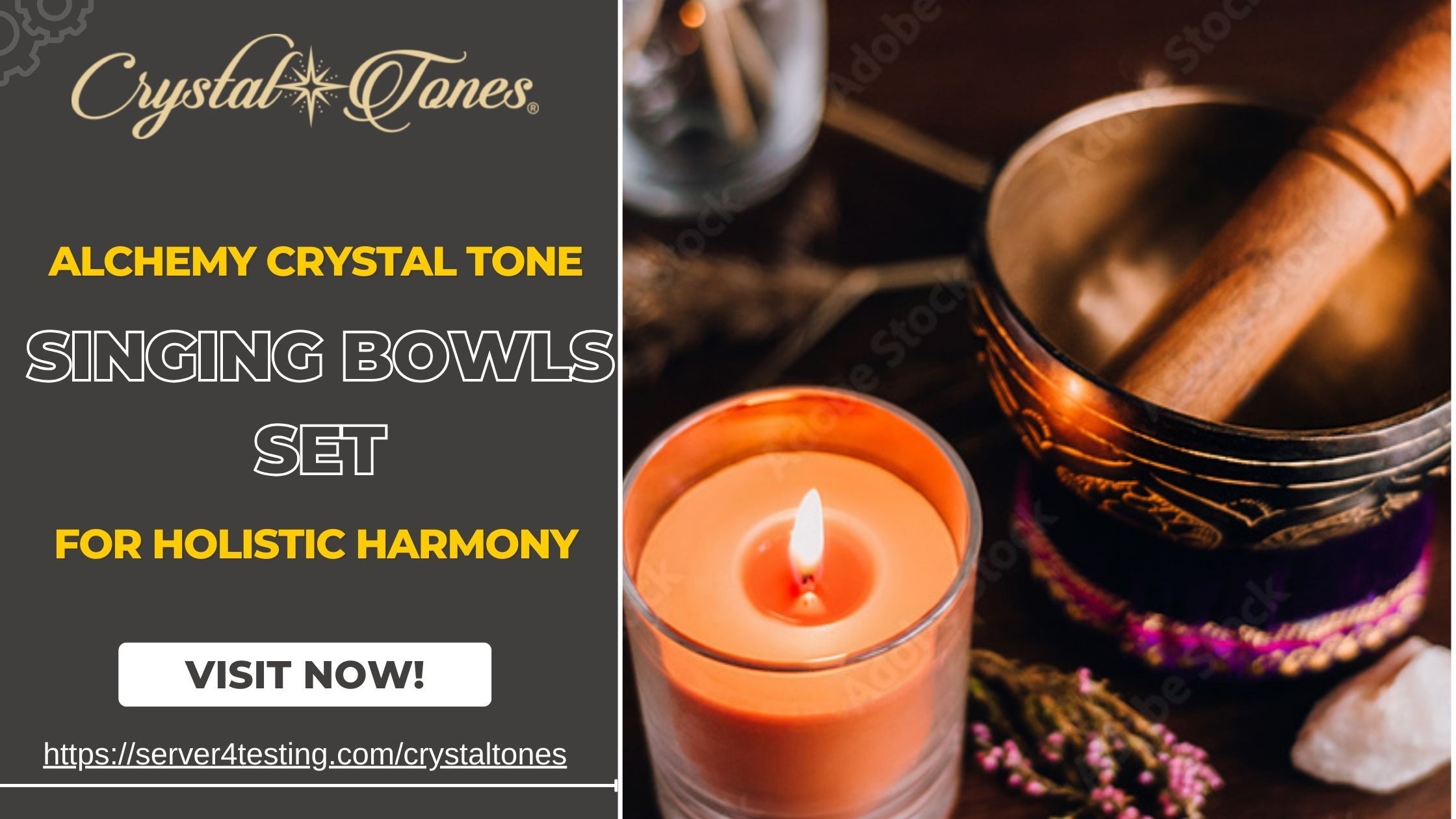 Alchemy Crystal Tone Singing Bowls Set for Holistic Harmony